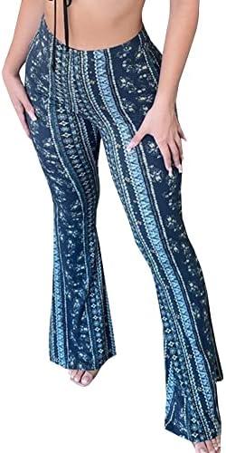 YUZIBAO Women's Flare Yoga Leggings High Waisted Boho Palazzo Wide Leg Pants Bell Bottoms size XXL