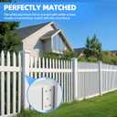 4 Pcs White Aluminum Fence Bracket for Vinyl Fencing - Heavy Duty White Vinyl Fence Bracket Fits 2.75" Rail, Ideal Replacement Parts for Plastic, PVC Holder