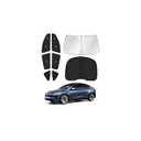 Canvcle Upgraded Window Shades for Tesla Model Y Juniper 2025 2026 Accessories with Suction Cups Windshield Sun Shade Side Rear Window Covers Sunshade Sun Shield Privacy Protection Camping Black 8PCS