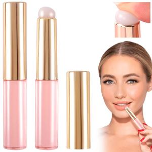 2 PCS Silicone Lip Brush, Silicone Angled makeup applicator, Lip Brush for Lipstick, Nail Art, Concealer for Women - Pink