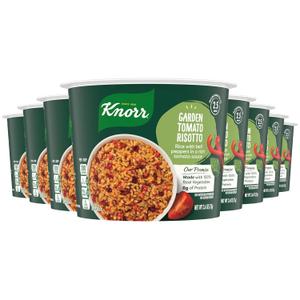 Knorr Rice Cup Garden Tomato Risotto Count of 8 Delicious Rice Dish No Artificial Flavors or Preservatives 2.6 OZ (BB 08/30/2025)