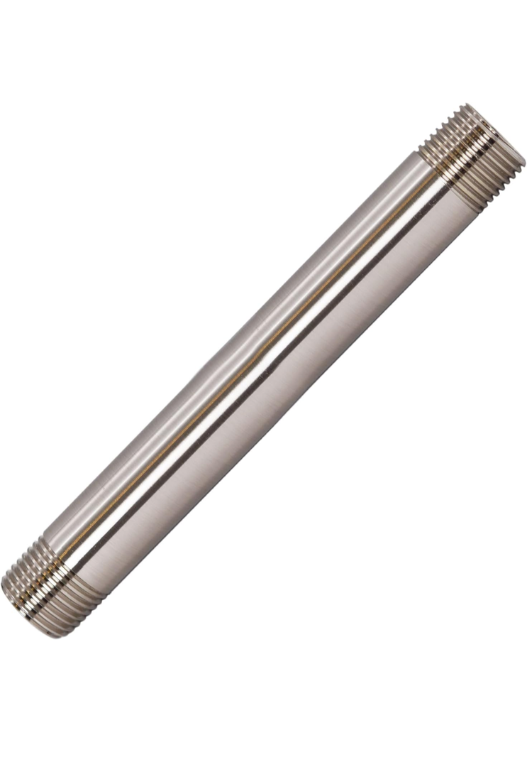 Westbrass D12106-07 ½” x 6" IPS Brass Pipe Nipple, Satin Nickel