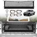 Muslogy Truck Bed Cargo Net Compatible with Jeep Gladiator 2020-2024 2025 JT Accessories Storage Organizer Pickup Truck Bed Envelope Style Cargo Net with Heavy Duty Carabiners 13