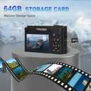 4K Digital Camera with Wide Angle Lens, 64MP WiFi Vlogging Camera with 180 Flip Screen, Point and Shoot Camera for Photography, Beginner YouTube Video Kit with 64GB SD Card