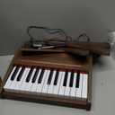 LeeQee Baby Piano for Toddlers, 25 Keys Wooden Piano for Kids with Volume Control, Mini Digital Music Educational Instrument Toy, Dual Power Mode Portable Wood Piano for 3+ Year Old Girls Boys