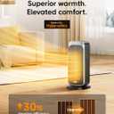 DREO Quiet Space Heater, 1500W Portable Heaters for Indoor Use with Remote, 70° Oscillation, Fast and Safety Electric PTC Ceramic for Desk Office Bedroom, 12H Timer
