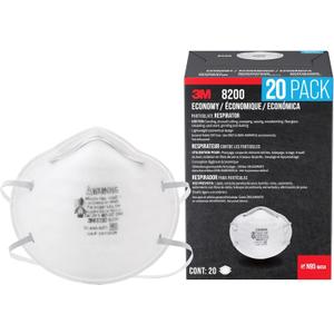 3M Safety -A Sanding and Fiberglass Respirator, 20-Pack