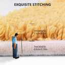 Boho Shaggy Microfiber Bathroom Rug, Super Absorbent Non Slip Mat for Tub, Shower, Machine Wash, 20X30 in