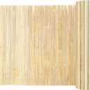 Landgarden Natural Bamboo Slat Screening, Eco-Friendly Privacy Slat Fence, Bamboo Screen Panel Roll for Balcony or as Wind and Sight Protection