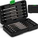 TecoTek 20-Piece 3/8 Inch Drive Extra Long Allen Hex Bit Socket Set, SAE (1/8"-7/16) and Metric (3mm-12mm), CR-V & S2 Alloy Steel, Enhanced Storage Case