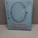 Rocollos Rechargeable Wall Mounted Lighted Makeup Mirror Chrome, 8 Inch Double-Sided LED Vanity Mirror 1X/10X Magnification,3 Color Lights Touch Screen Dimmable 360Swivel 13 Inch Extendable