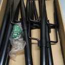 10Ft String Light Poles 4 Pack,Light Poles for Outside Lights,Outdoor with Fence Brackets Hanging Lights,Metal Stand Deck Patio Backyard