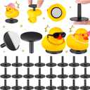 20Pcs Duck Holder, Black Plastic Duck Plug Holders for Car Dash, Rubber Ducks Mounts for Car Dashboard Lover (Excluding Rubber Ducks)