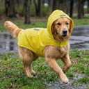 Dog Raincoat Reflective Adjustable Hooded Pet Rain Jacket Poncho with Leash Hole for Dogs S-5XL