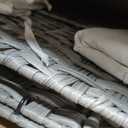 Greenstell Laundry Hamper with lid, No Install Needed, 110L Wicker Laundry Baskets Foldable 2 Removable Liner Bags, 2 Section Clothes Hamper Handwoven Rattan Laundry Basket with Handles, Gray