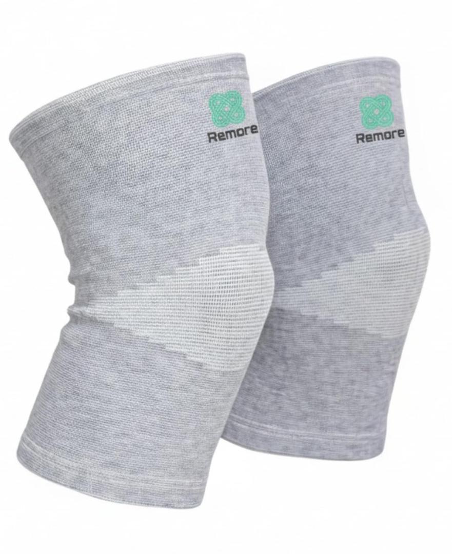 Remore Bamboo Knee Compression Sleeve for Men and Women Bamboo Knee Brace for Men and Women Knee Pain, Gym, Running, Basketball, Meniscus Tear, Sports, Joint Pain Relief, Injury Recovery (58-64cm Thigh)(XXL)