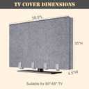 TV Moving Cover 65 Inch, TV Dust Cover for Flat Screen 60"-65", Anti-Scratch Felt Television Protection with Bottom Strap to Protect TV, Perfect for Home Renovation Pet Scratch Or Other Furniture