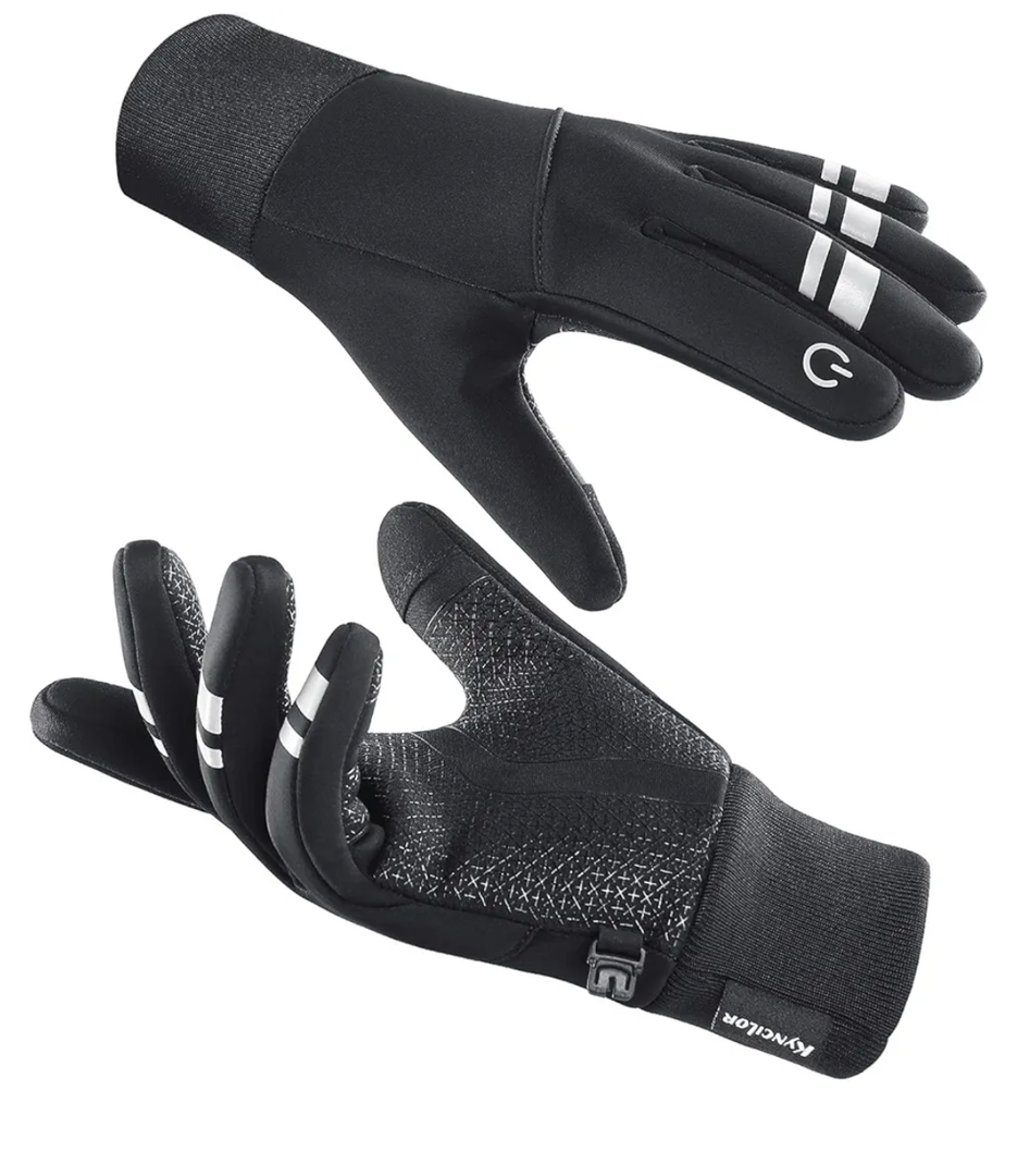 Winter Warm Gloves, Thin Windproof Waterproof Therma Non-Slip Palm, Flexible Touch Screen Finger for Men Women Cold Weather Cycling, Driving, Hiking, Walks, Running, Snow, Football, Daily Work SMALL