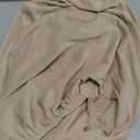 Gollense Curved Back Chair Covers for Dining Room, Velvet Mid Century Modern Chair Slipcovers, Semi Circle Back Chair Seat Protector for Kitchen Living Room (2PCS, Taupe)