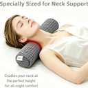 Cervical Pillow for Neck Pain, Memory Foam Neck Roll Pillow – Grey, 17.7 x 4 inches