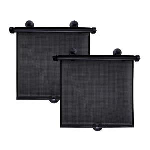 EcoNour Car Side Window Sun Shade (2 Pack) | Retractable Roller Sunshade for Kids | Baby Car Window Shades for UV and Sun Glare Protection | Baby Travel Accessories (15"x17")