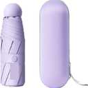 Folding Umbrellas Sun Umbrella Mini Capsule Umbrella Small Umbrella Pocket Sun Protection Protection Parasol(Purple)