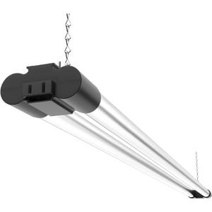 Sunco LED Shop Lights for Workshop 4FT, Linkable Garage Lighting, 4500 LM, 40W (150W Equivalent), 5000K Daylight, Surface + Suspension Mount, 48 Inch Integrated Fixture, Black, 1 Pack
