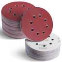 240 Grit Sandpaper, 5 Inch Sanding Discs Hook and Loop, Orbital Sander Pads for Wood, Metal Sanding, 100Piece