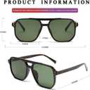 PORADAY Retro Aviator Sunglasses for Women Men Trendy Classic 70s Square Frame Sun Glasses Vintage Aviators Shades (Leopard/G15)