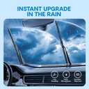 5 PLUS 24 and 21 Inch Front Wiper Blades 2-Pack, Size Pair Options | Windshield Wiper Size Pairs, Multi-Adapter Design, Smooth Wiping, All-Weather Performance, Easy Install