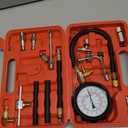 0-140PSI Car Fuel Pressure Tester Kit, TU-114 Vehicle Gas Gasoline Injection Pump Pressure Tester Gauge Kit, Automobile Oil Injection Pump Diagnostic Tool Set, Universal Fit