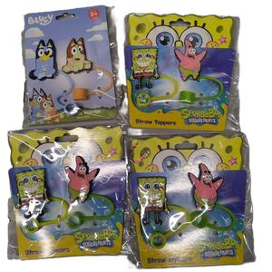 4 x Assorted straw toppers 4 pack 2 count each