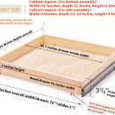 Mulush 32''W x 21''D x 3''H Pull Out Cabinet Drawer Soft Close Slide Out Wood Organizer for Kitchen, Finished, Bottom and Side Assembly (Wood Drawer Part Width is 31inch)