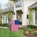 3 x Nirohee Garden Flag Stand,12x18 Garden Flag Holder Pole,Premium Metal Powder-Coated Flagpole with Anti-Wind Clip,Yard Flag Holder for Outside Outdoor Decor Decorations,Flagpole without Flags