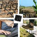 Garden Stakes 6" U 50 Pack,Heavy-Duty 11-Gauge Steel Ground Pins & Landscape Spikes for Securing Weed Barrier Fabric, Lawn Sod, Tarps, Netting, and Irrigation Tubing - Galvanized Rust-Resistant