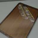 Bamboo Serving Tray with Gold Handles, Food Tray for Breakfast,Coffee Table,Dinner & Bar, Decorative Tray for Kitchen, Bedroom (Large) (14" x 9.5" x 2")