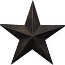 CWI Gifts Metal Barn Star - 24" Galvanized Hanging Star - Farmhouse Wall Decor - Black - 1
