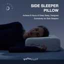 Firm Pro Cube Pillow for Side Sleeper, Cooling Memory Foam Pillows with Two Side Four Types of Softness for Neck and Shoulder Pain, King or Queen 24"x12"x6"