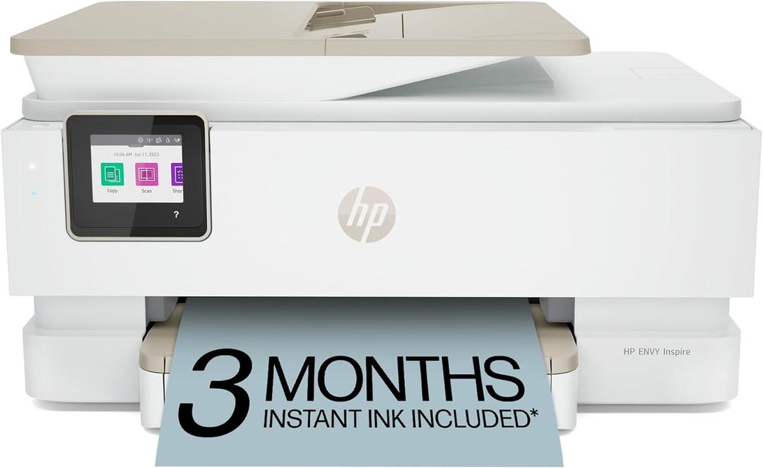 HP Envy Inspire 7955e Wireless Color Inkjet Printer, Print, Scan, Copy, Easy Setup, Mobile Printing, Best-for-Home, AI-Enabled