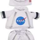DolliBu Astronaut Dress Up Set for Teddy Bear Plush Toy - Astronaut Stuffed Animal Costume Outfit with Jacket, Helmet with Holes, and Pants, Create NASA Space Toys for Kids with Dress Up Set - Large