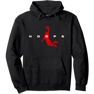 Basketball Clothing - Basketball Pullover Hoodie (Small, Black)