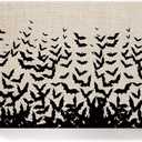 Zoileodpish Halloween Paint by Numbers Bat Painting on Canvas Kit for Adults Beginners with Wooden Frame Easy to Paint DIY for Home Wall Decor Gift, 20" Wx24 L (Beige)