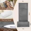 Neck Pillow for Recliner Chair, 14" Adjustable Recliner Pillow for Headrest, Soft Velvet Non-Slip Head Pillow for Recliner, Couch, Chair, Sofa