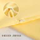 NTBAY Zippered Silk Satin Toddler Pillowcases - 2 Pack Hidden Zipper 13x18 Pillowcases - Luxury and Silky Baby Travel Pillow Covers, Yellow