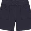 Nautica Girls School Uniform Sensory-Friendly Soft Pull-on Short (12-14, Navy)