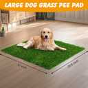 Grass Pad for Dogs Potty, 33x20.8 Inch Dog Grass Pad, Reusable Pee Fake Grass Mat for Pets Potty Training, Washable Pee Pads for Dog Indoor Outdoor Use