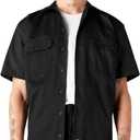 Dickies Men's Short-Sleeve Work Shirt (4X-Large Big Tall, Black)