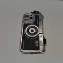 Case Compatible with iPhone 16 Pro Max,Cute 3D Vintage Camera Phone Cover with Hand Strap Unique Cool Silicone TPU Case Shockproof Protector Women Girls for iPhone 16 Pro Max Black