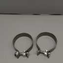 3.5 Inch Exhaust Clamp, 3 1/2" Narrow Band Muffler Clamp, Stainless Steel, 2pcs