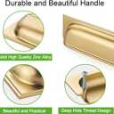 SAILING 10 Pack Cabinet Cup Handle- 2.5"/64mm Champagne Bronze Cabinet Cup Pulls Cabinet Handles Kitchen Hardware Bathroom Living Room Drawer pulls